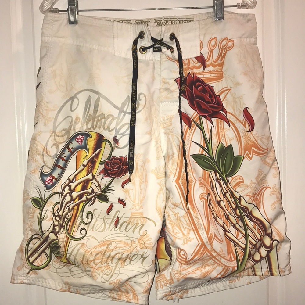 Men’s Christian Audigier Swim Trunks